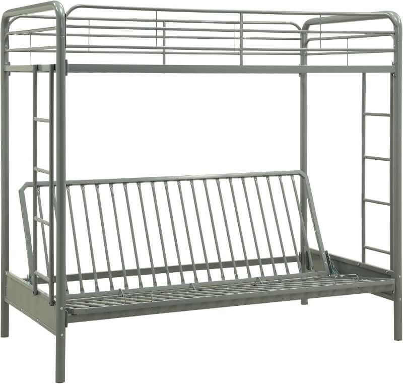 Lit superposé en métal Sammie simple en haut et en bas Futon – Image 6