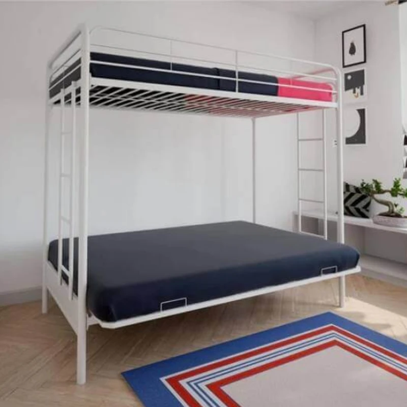 Lit superposé en métal Sammie simple en haut et en bas Futon – Image 2