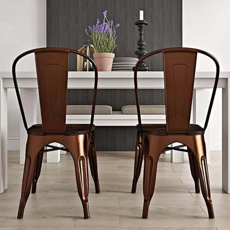Chaises de salle à manger empilables DHP Fusion, lot de 2 – Image 2