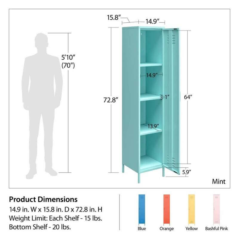 Armoire de rangement à casier métallique – Image 4