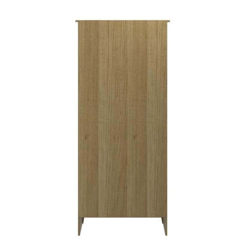 Armoire de rangement de 31,5 po de large avec portes grillagées en chêne doré – Image 3