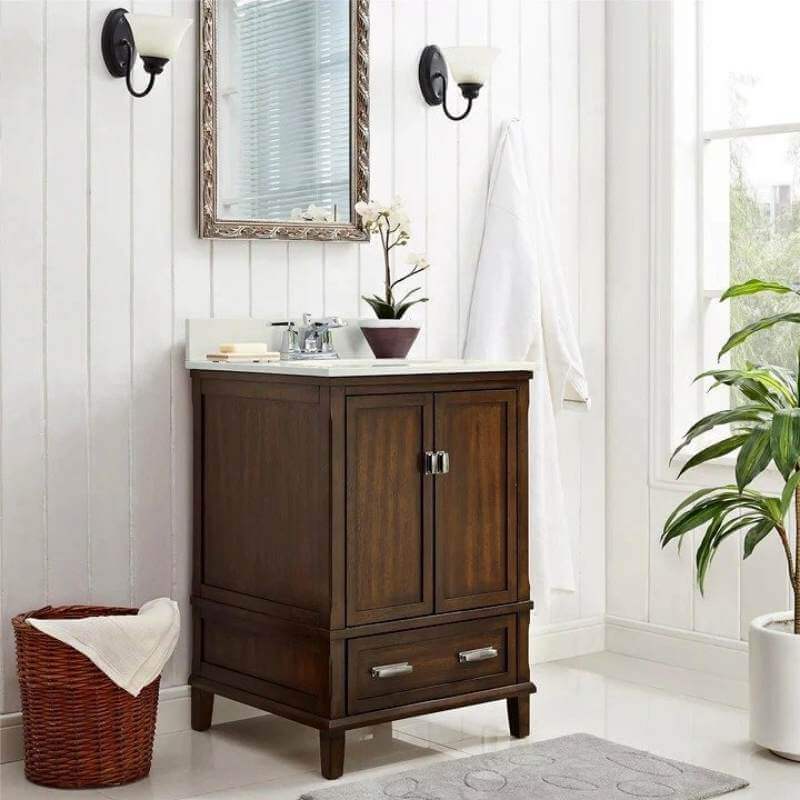 Meuble-lavabo double 24 po
