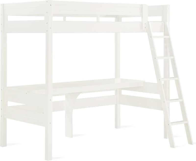 Lit mezzanine Harlan grandeur simple avec bureau et échelle – Image 6