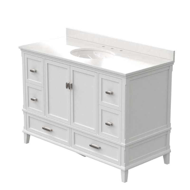DHP Otum Meuble-lavabo de salle de bain de 48 po en gris – Image 7