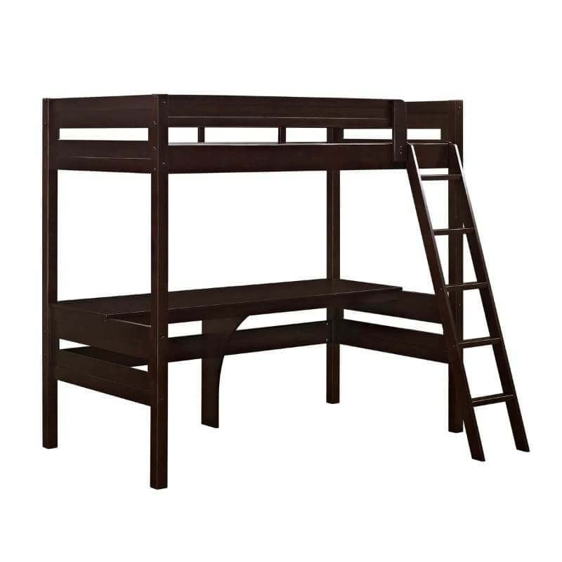 Lit mezzanine Harlan grandeur simple avec bureau et échelle – Image 4
