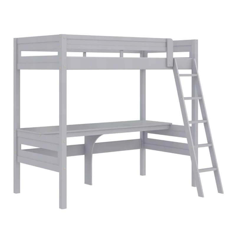 Lit mezzanine Harlan grandeur simple avec bureau et échelle – Image 2