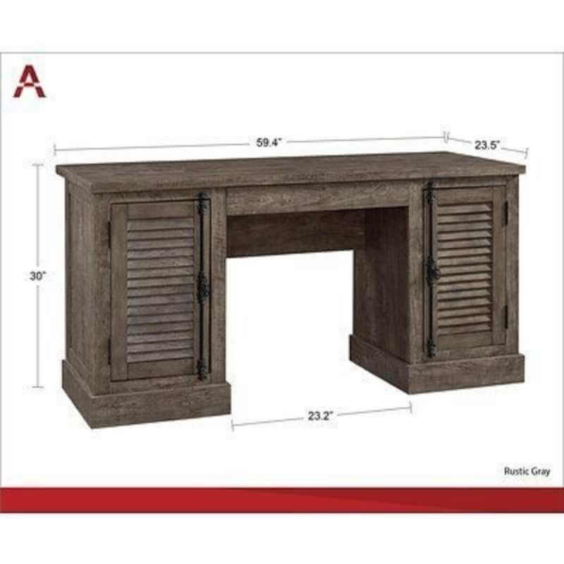 Bureau double piédestal style européen – Image 3