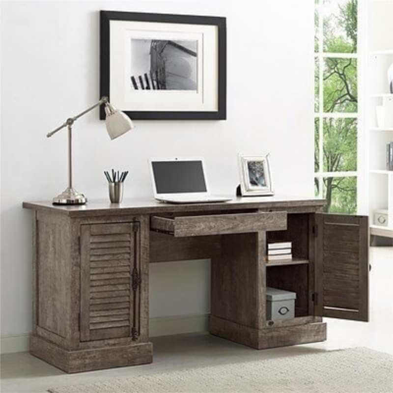 Bureau double piédestal style européen – Image 2