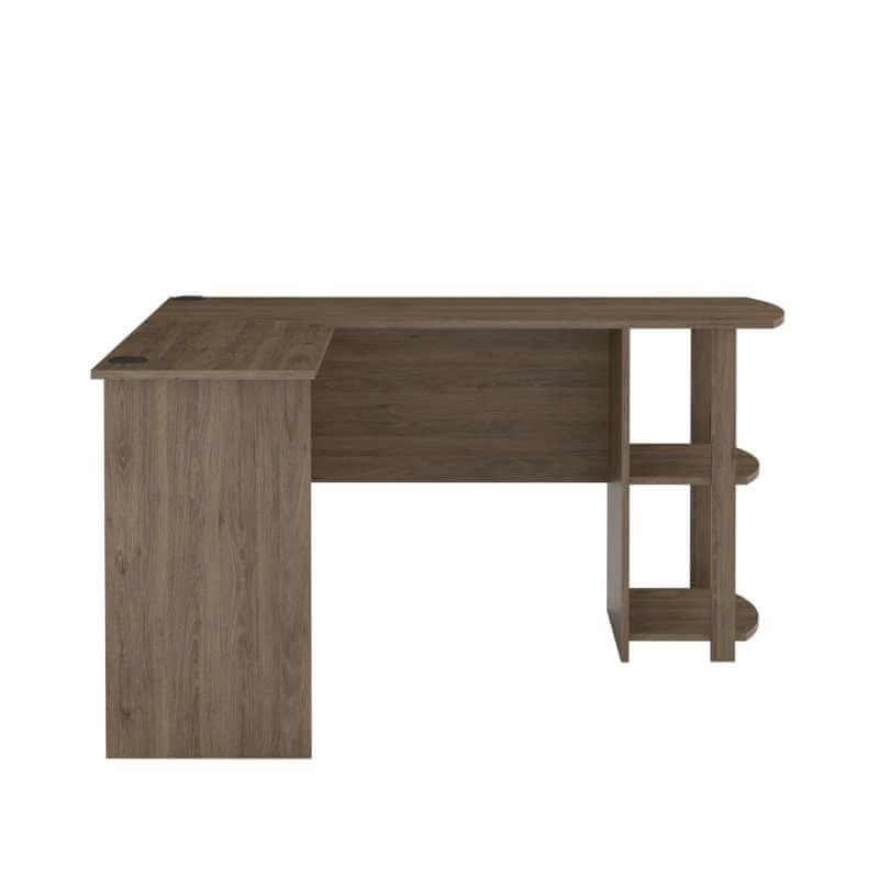 Bureau d'angle Dakota avec étagères, chêne rustique – Image 2