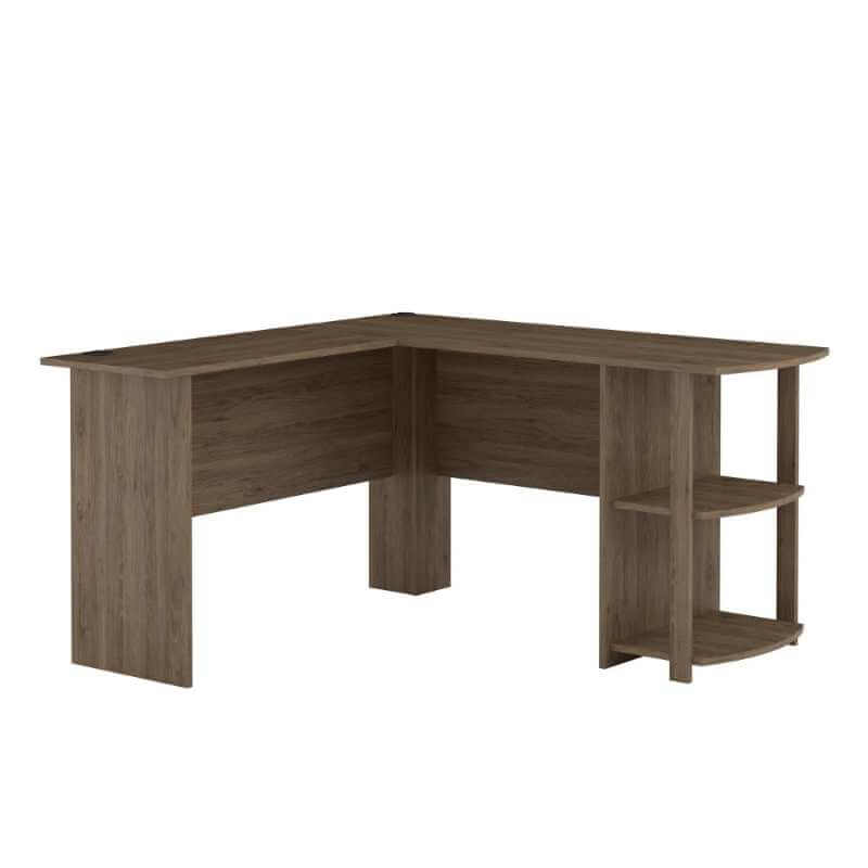 Bureau d'angle Dakota avec étagères, chêne rustique – Image 3