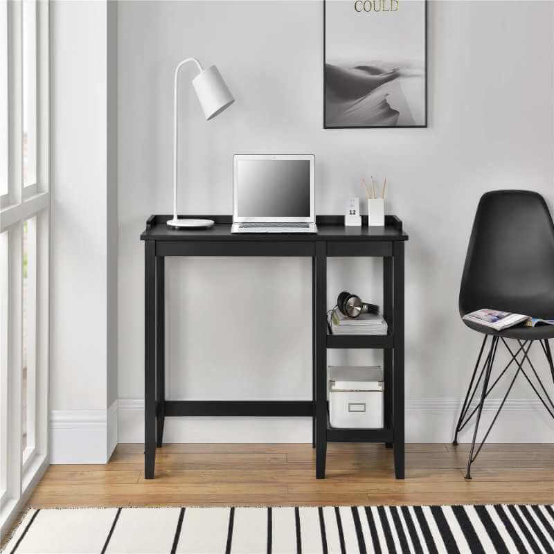 Bureau à un piétement Eleanor d'Ameriwood Home, noir – Image 2