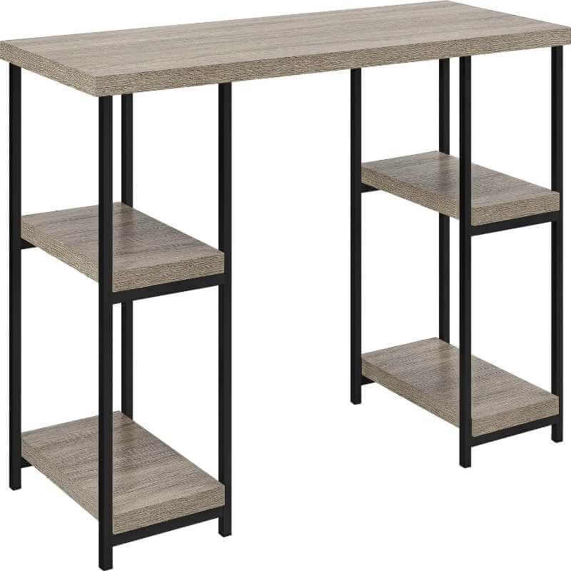 Bureau de travail avec rangement Elmwood, chêne gris – Image 2