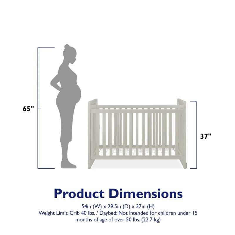 Lit bébé convertible 2-en-1 Baby Relax Mile pour chambre d'enfant, gris clair – Image 4