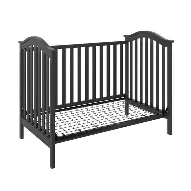 Lit Bébé Convertible 2-en-1 Bois Noir – Image 4