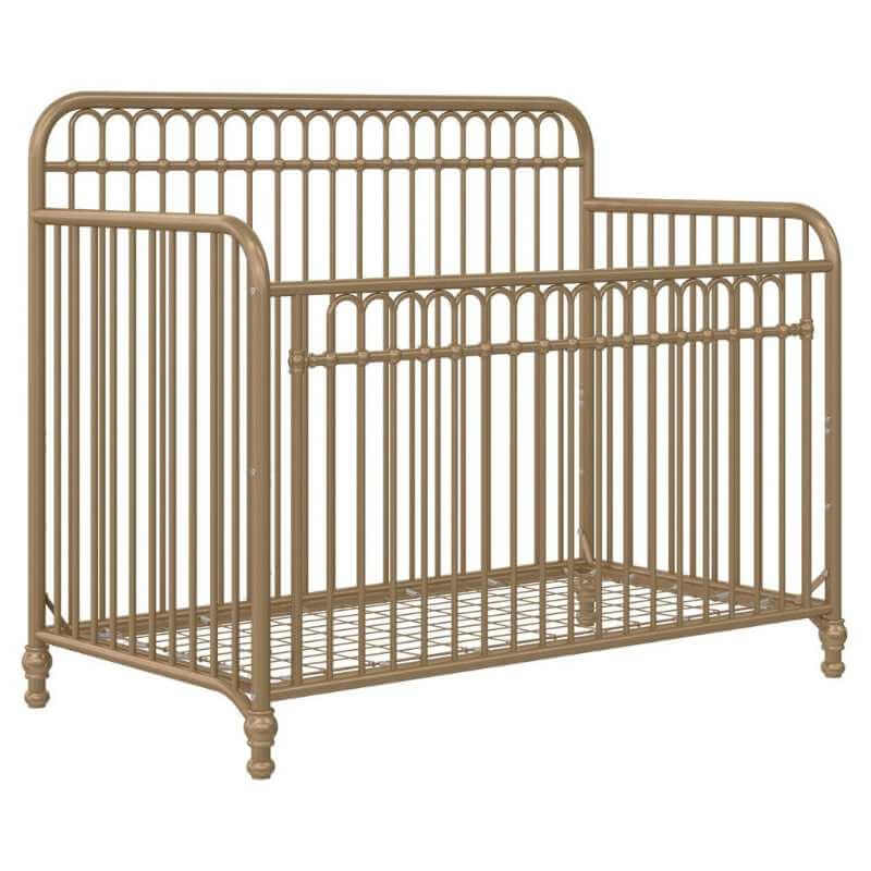 Lit Bébé Convertible 3-en-1 Métal Doré – Image 2