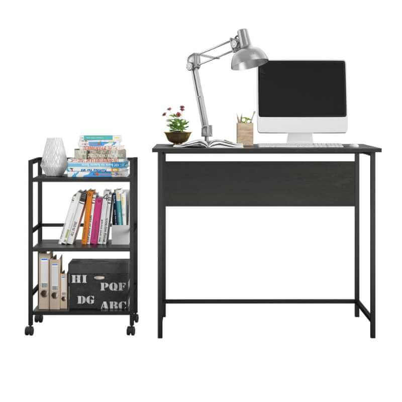 Bureau d'ordinateur Ameriwood Home Baylor 36 po de largeur avec chariot à roulettes – Image 2