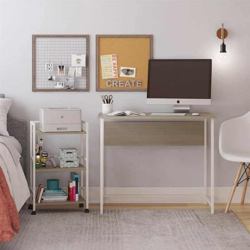 Bureau d'ordinateur Ameriwood Home Baylor 36 po de largeur avec chariot à roulettes – Image 4