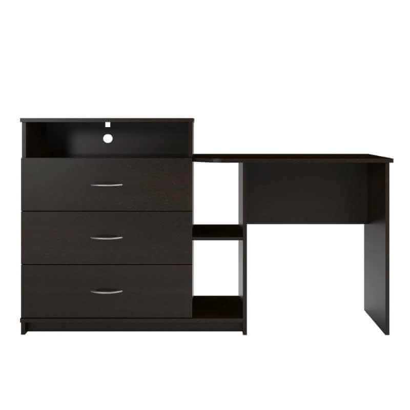 Ensemble meuble TV et bureau 4 en 1 Rebel - Espresso – Image 3