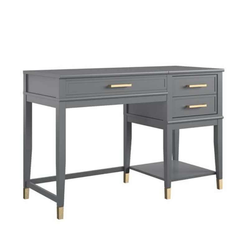 Bureau d'ordinateur à plateau relevable CosmoLiving by Cosmopolitan Westerleigh, gris graphite – Image 3