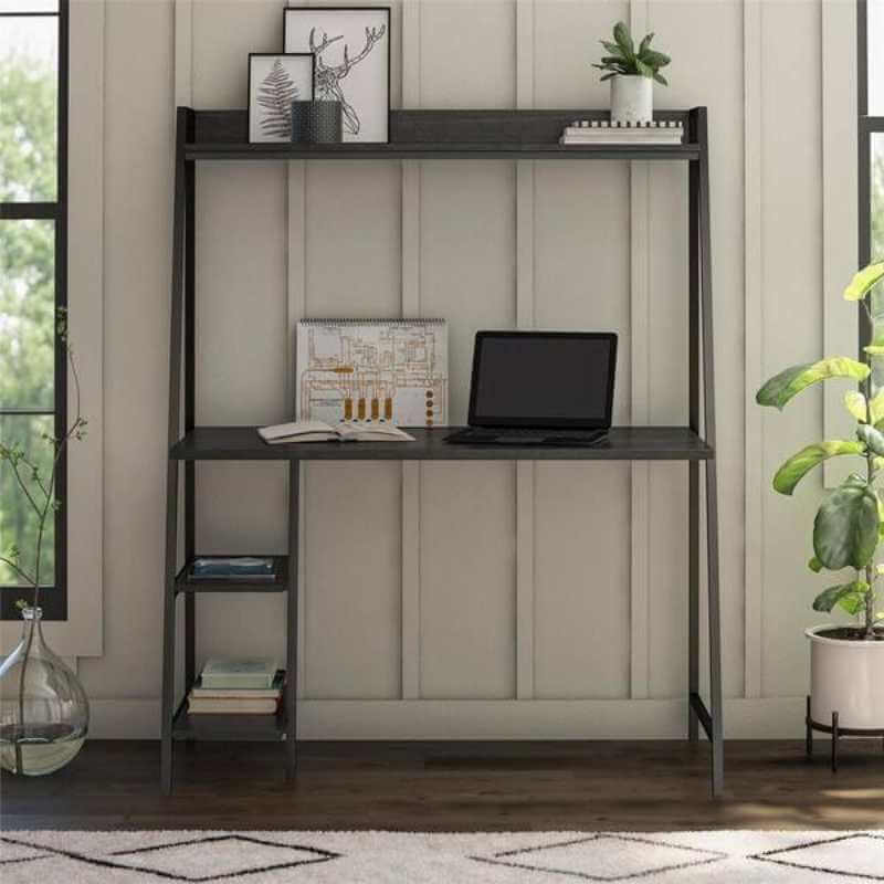 Bureau échelle Bushwick en chêne noir de 111,3 cm (43,8 po) – Image 2