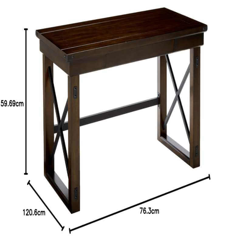 Bureau rustique gris Wildwood d'Altra Furniture avec rangement – Image 4