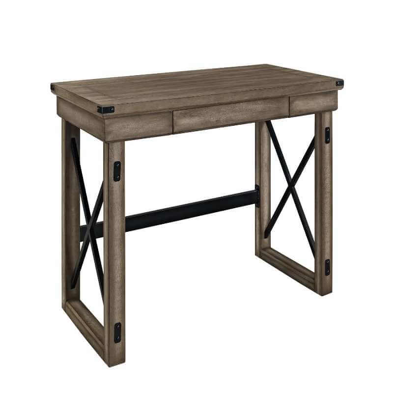 Bureau rustique gris Wildwood d'Altra Furniture avec rangement – Image 2