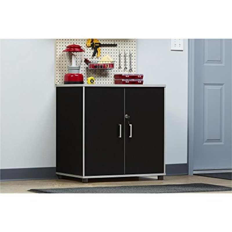 Meuble bas Systembuild Apollo 2 portes noir – Image 2