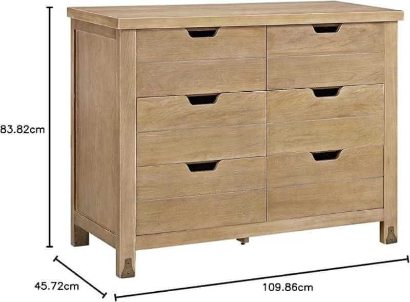 Commode à 6 tiroirs Baby Relax Ridgeline, style rustique naturel – Image 4