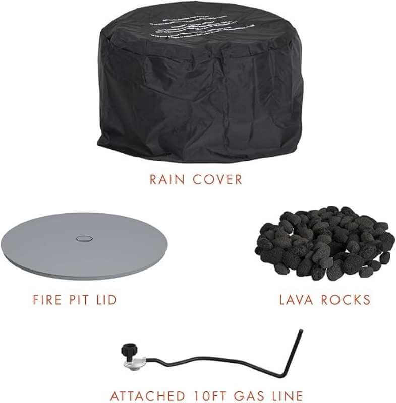 CosmoLiving par Cosmopolitan, Collection Astra, Foyer extérieur de 58 cm (23 po), Gris foncé – Image 5