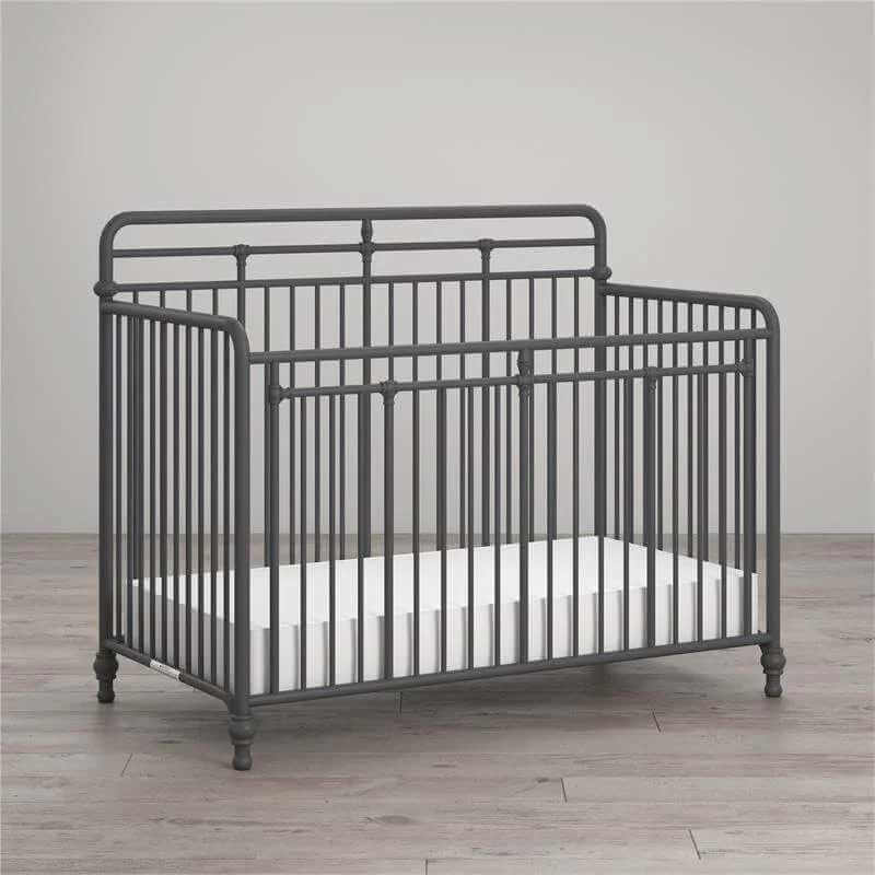 Lit bébé convertible 3 en 1 en métal Monarch Hill Hawken, réglable sur 3 hauteurs – Image 2