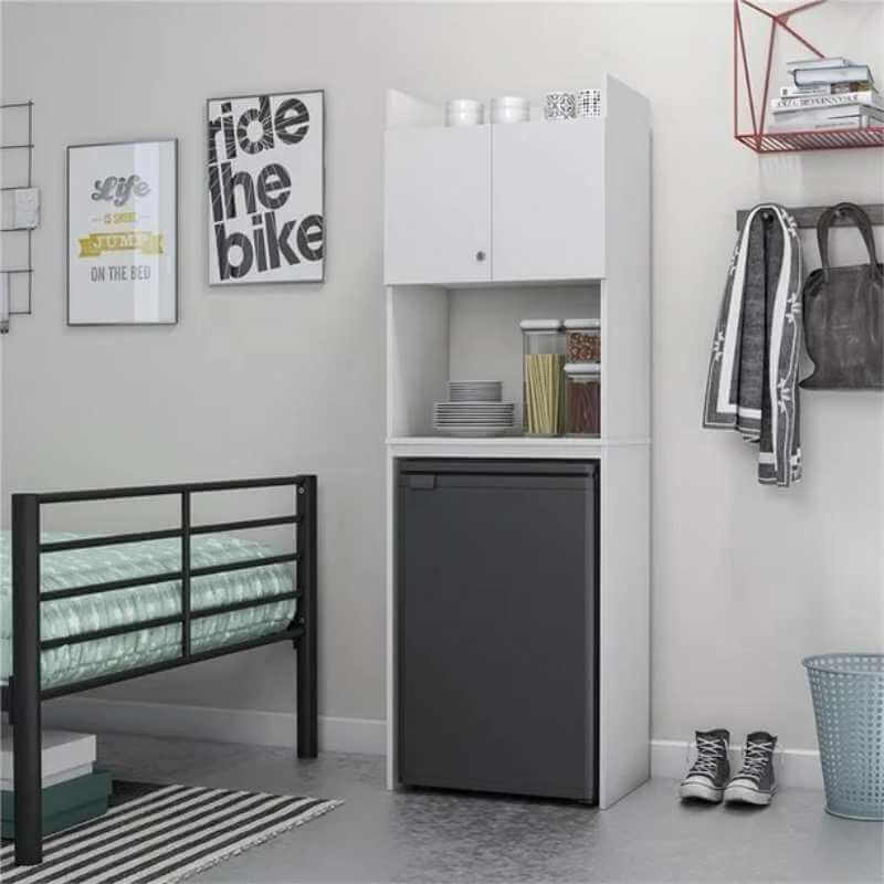 Meuble pour mini-réfrigérateur Clarkson d'Ameriwood Home, 2 étagères