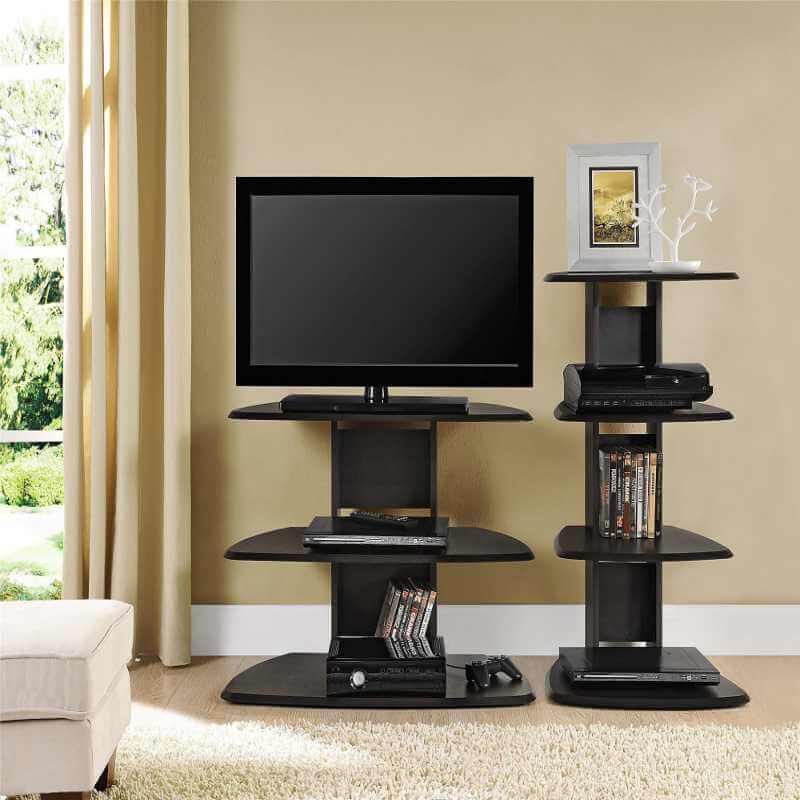 Meuble TV compact pour écran jusqu’à 32" – Finition espresso – Image 2