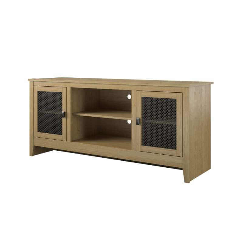 Meuble TV Ameriwood Home Brookstone Farmhouse/Rustic Golden Oak/Dover Valley Oak – Image 4