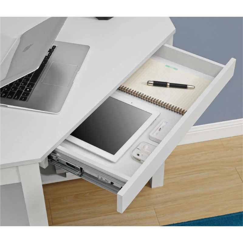 Bureau d'angle Parsons d'Ameriwood Home - Blanc – Image 6