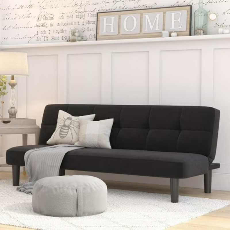 Futon convertible en microfibre – Image 2