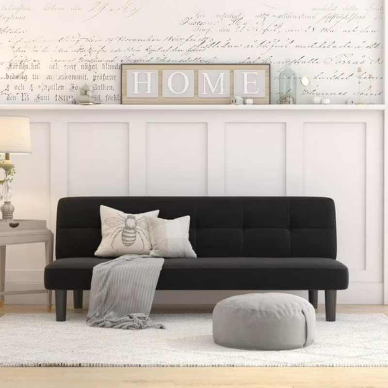 Futon convertible en microfibre