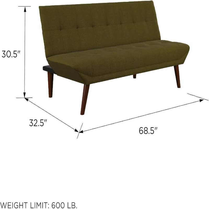 Canapé-lit futon convertible en lin – Image 4
