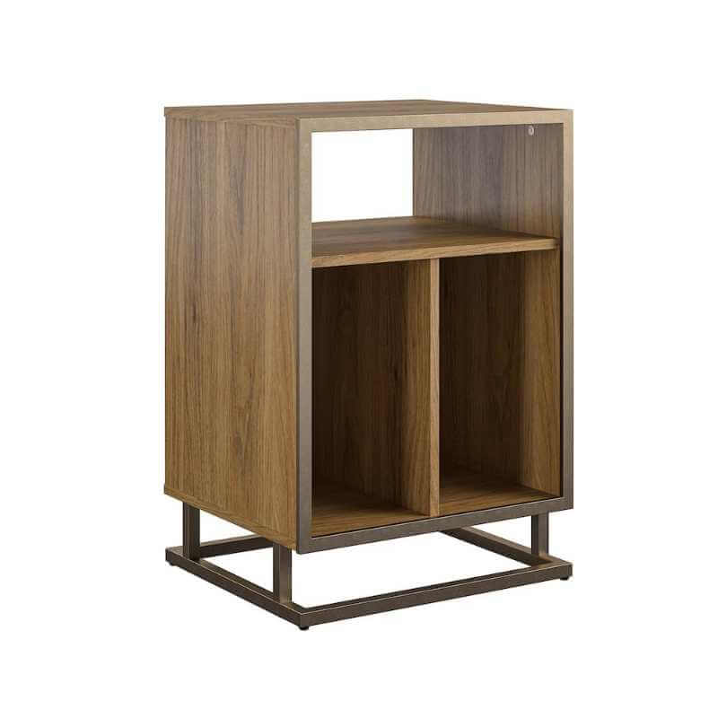 Support pour platine vinyle/table d'appoint Novogratz Regal, noyer – Image 2