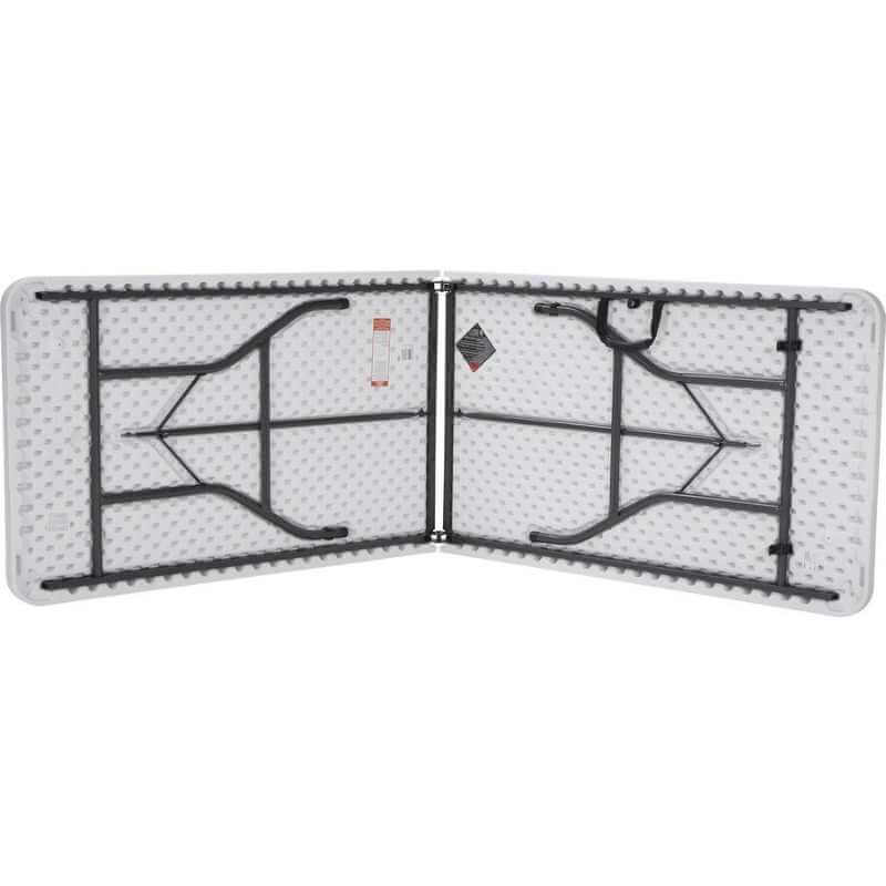 Table de luxe pliable en deux de 2,44 m x 76 cm, moulée par soufflage – Image 3