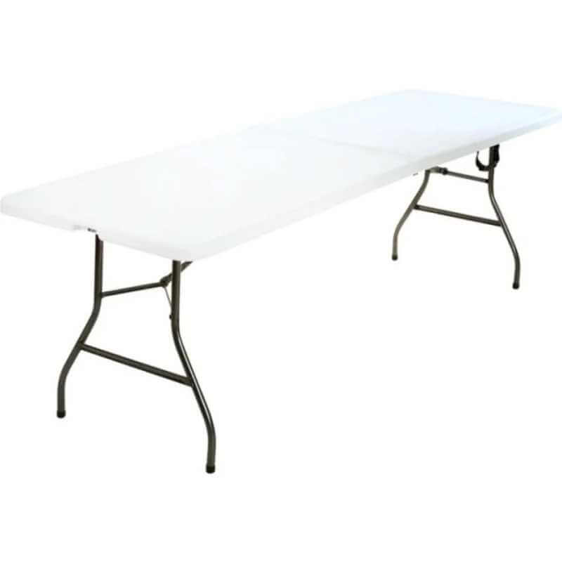 Table de luxe pliable en deux de 2,44 m x 76 cm, moulée par soufflage – Image 2