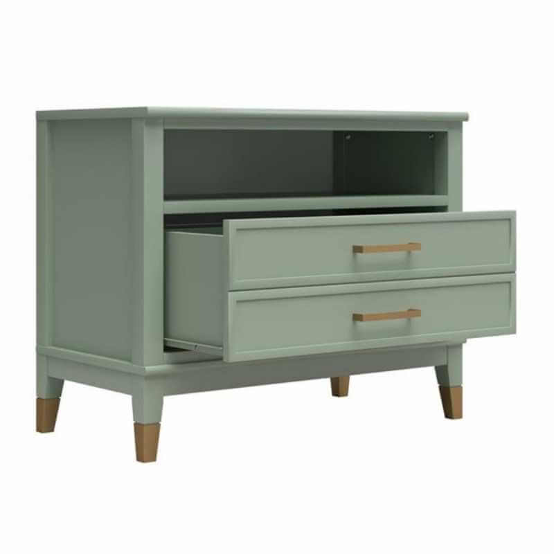 Table de chevet large Westerleigh de CosmoLiving by Cosmopolitan - Vert pâle – Image 3