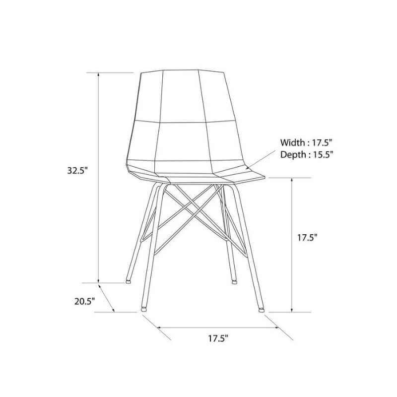 Chaise de salle à manger moulée Riley de CosmoLiving par Cosmopolitan (lot de 2) – Image 5