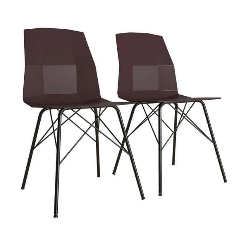 Chaise de salle à manger moulée Riley de CosmoLiving par Cosmopolitan (lot de 2) – Image 2