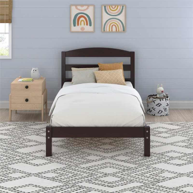 Lit enfant Dorel DHP Braylon, format simple, cadre de lit plateforme en bois