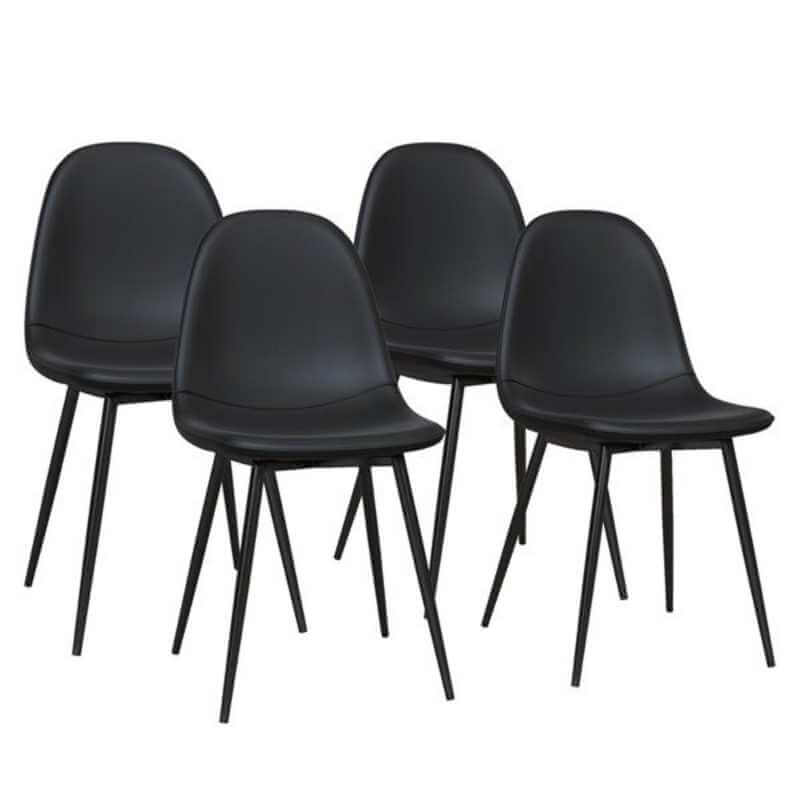 Chaise de salle à manger rembourrée Calvin (ensemble de 4) – Image 2