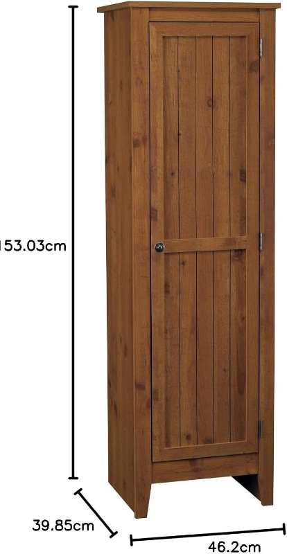 Ameriwood Home Milford Armoire de rangement à une porte en pin ancien – Image 4