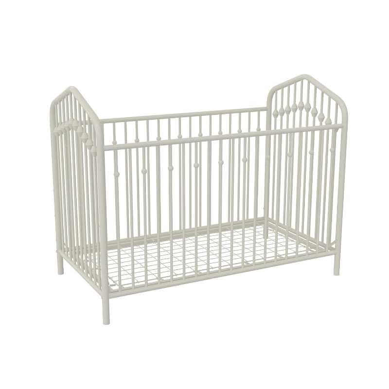 Lit bébé en métal Novogratz Bushwick blanc cassé – Image 2