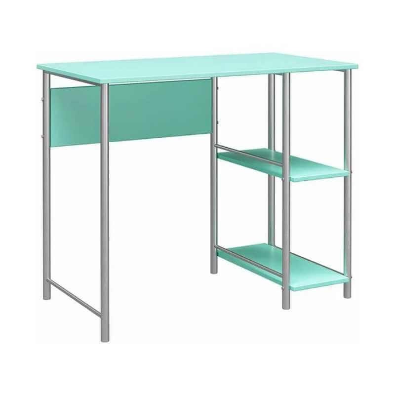 Bureau d'ordinateur étudiant en métal Mainstays, couleur menthe verte – Image 2