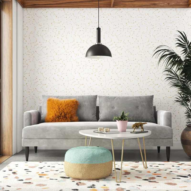Novogratz Canapé Bailey avec coussin en velours gris clair