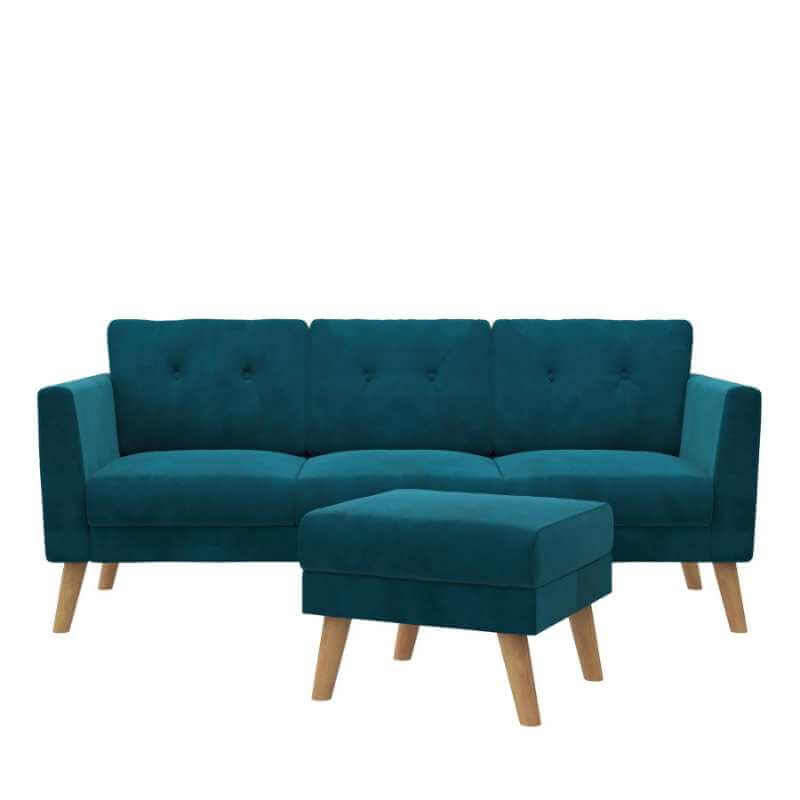 Canapé d'angle CosmoLiving Gloria avec pouf amovible et design réversible – Image 3